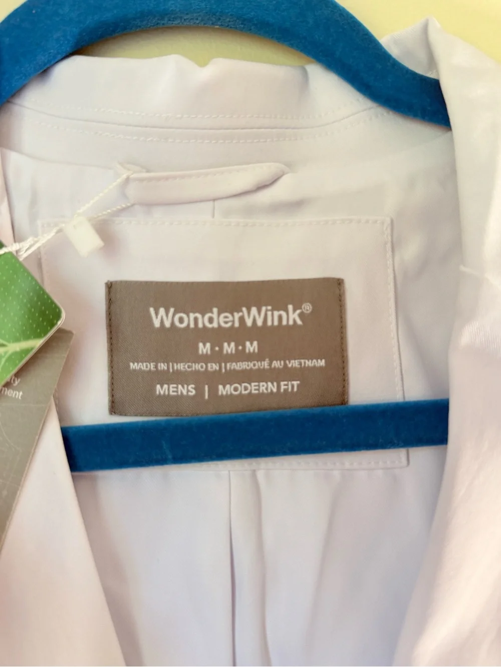 NWT WonderWink Men's White Lab Coat Jacket